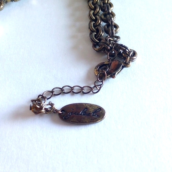 JULES B. NECKLACE FAUX PEARLS CRYSTALS 21"+3" EXTENSION LONG SIGNED - Picture 8 of 8